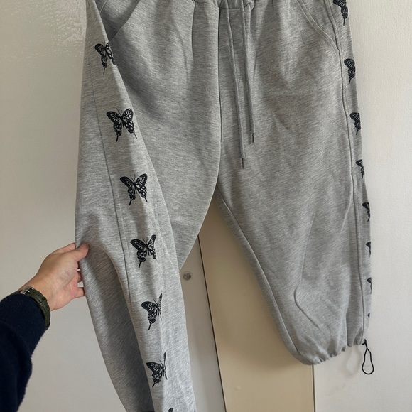 Not Rated Pants - Not Rated Gray Butterfly Joggers